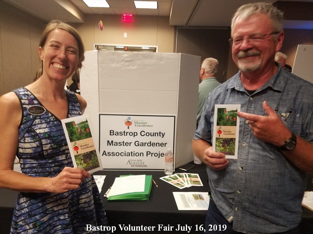 Kerry & Gary at the Bastrop Volunteer Fair July 16, 2019