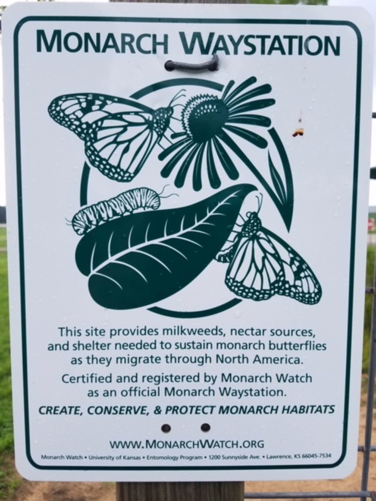 Sign for Monarch Waystation