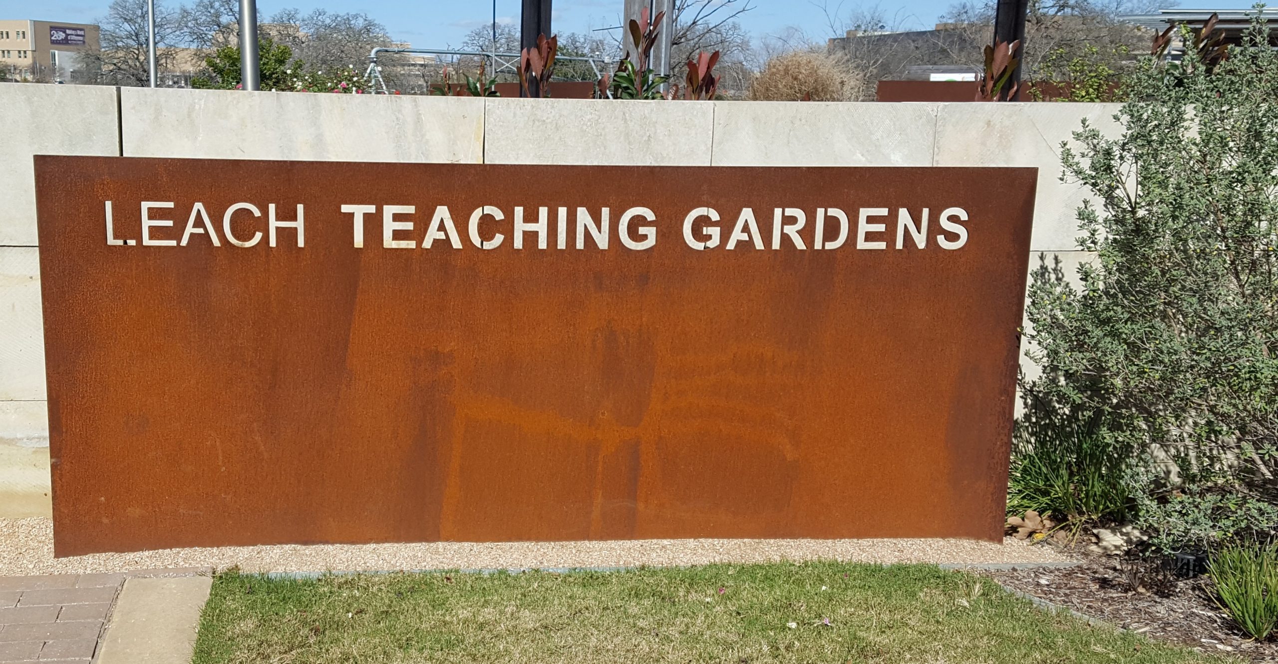 Leach Teaching Gardens Sign