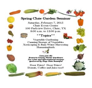 Spring Clute Garden Seminar ad 2015
