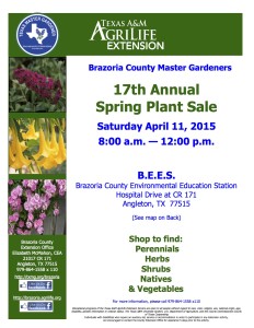 2015 Spring Plant Sale Flyer