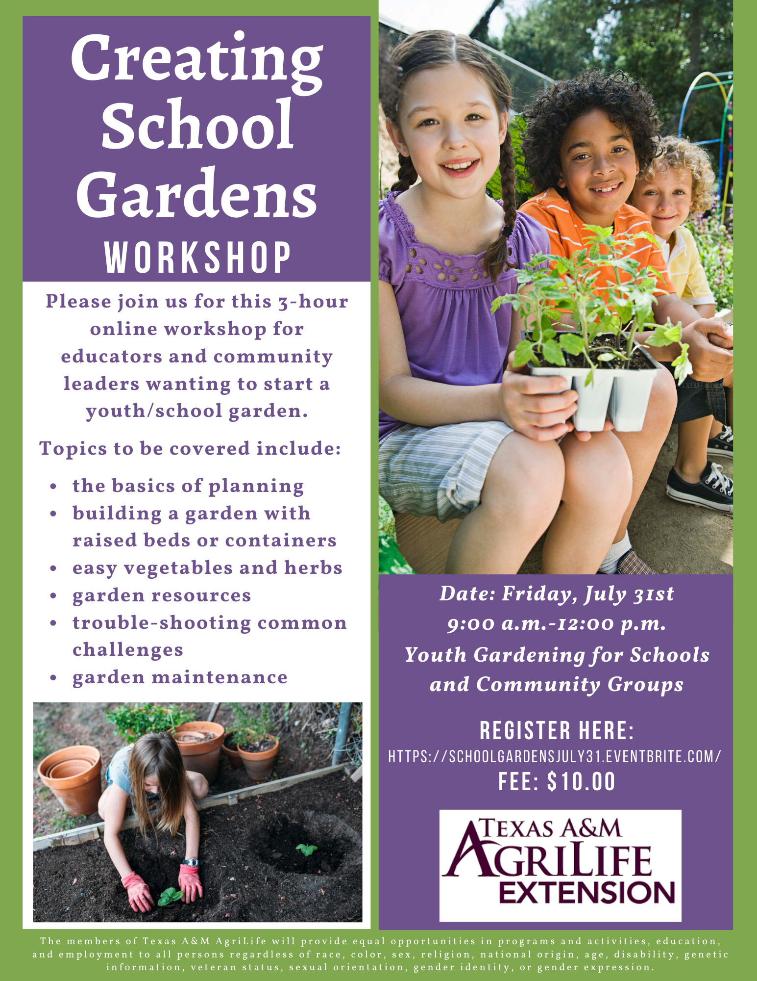 Creating School Gardens workshop