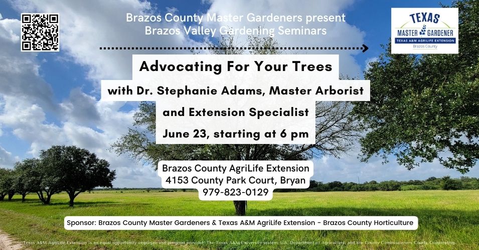 Brazos Valley Gardening Seminar series - Advocating For Trees