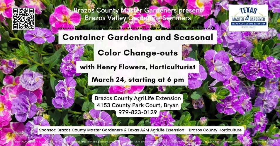 Brazos Valley Garden Series seminar - Container Garden Color Change