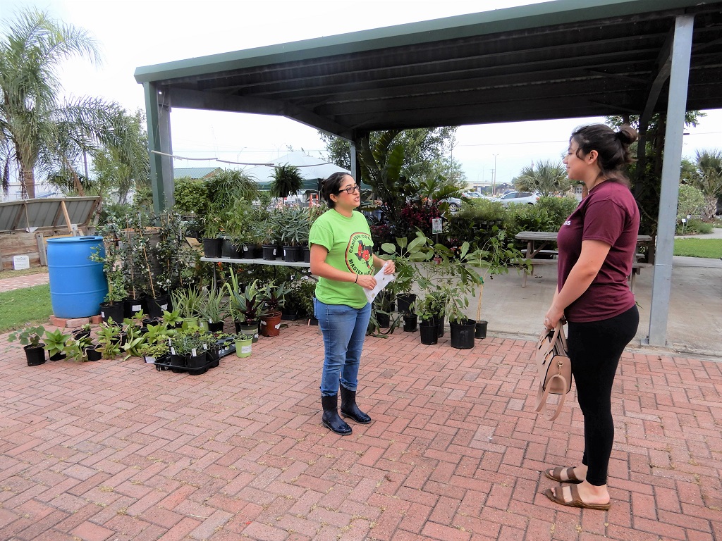 Spring 2019 plant sale - Jenn with one of several volunteers