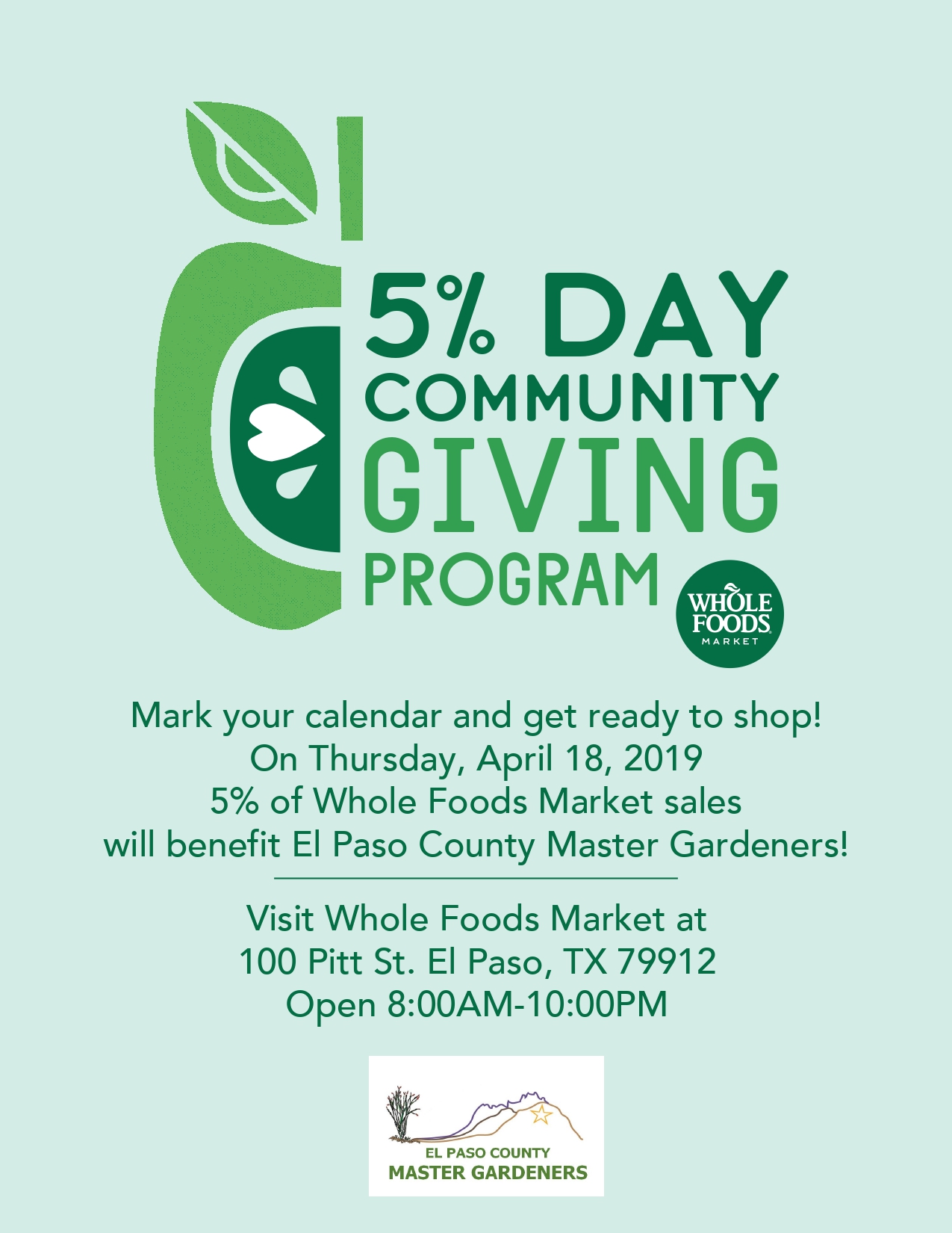 Whole Foods 5 Day Giving Flyer