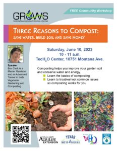 Flyer for composting workshop.