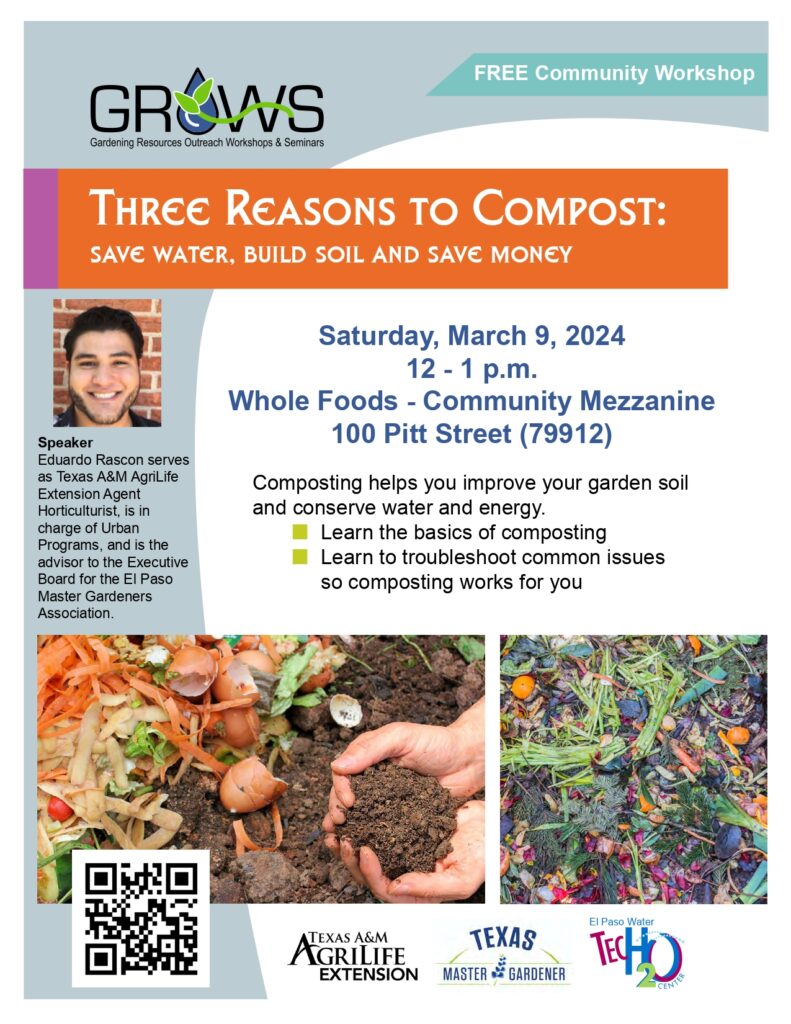 Flyer to promote talk on composting.