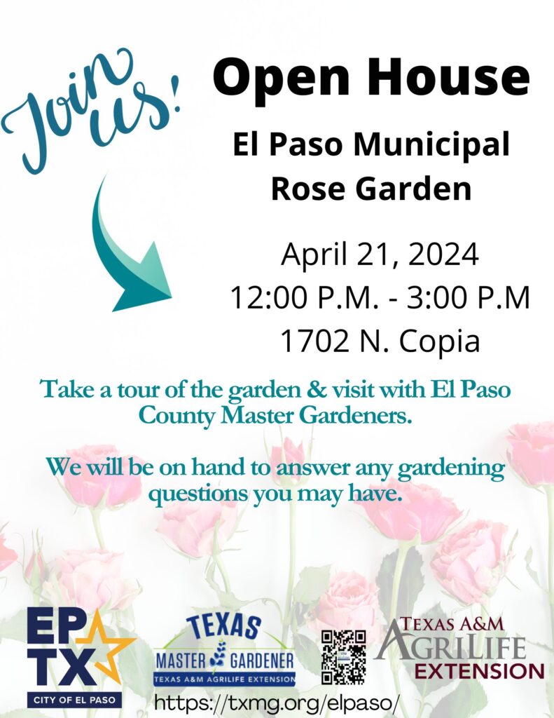 Flyer for the 2024 Rose Garden Open House