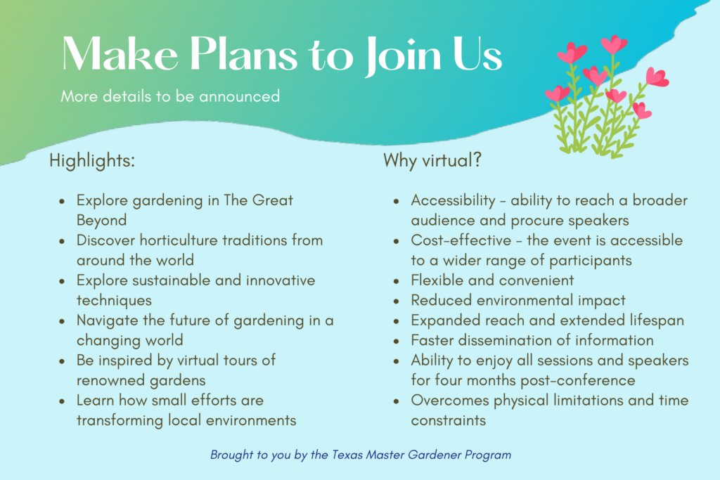 2025 International Master Gardener Conference - Texas Master Gardener ...