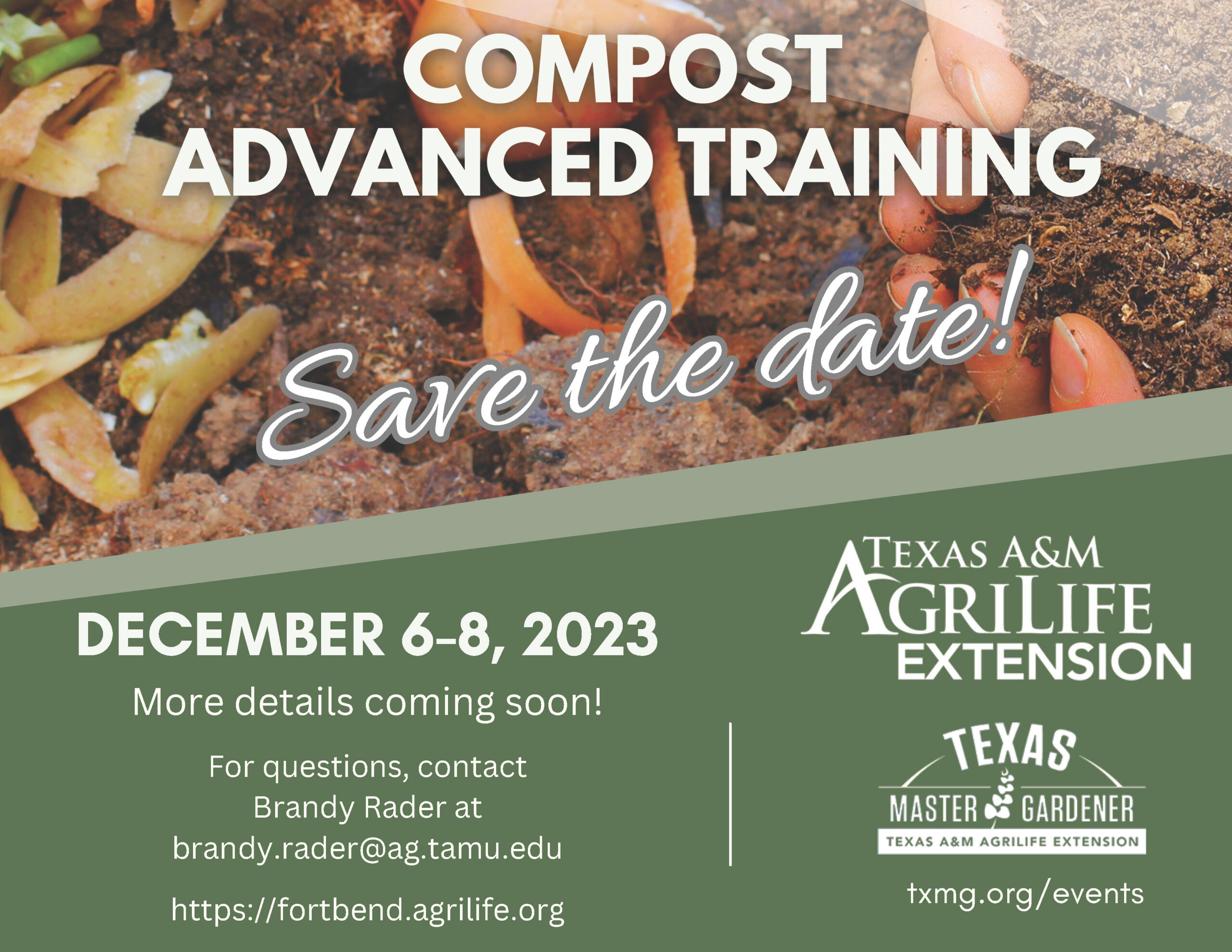 save the date advanced training compost