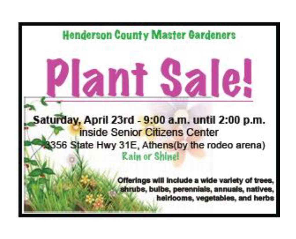 Henderson County Plant Sale Texas Master Gardeners