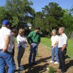 Dr. George assess our EarthKind ®Garden